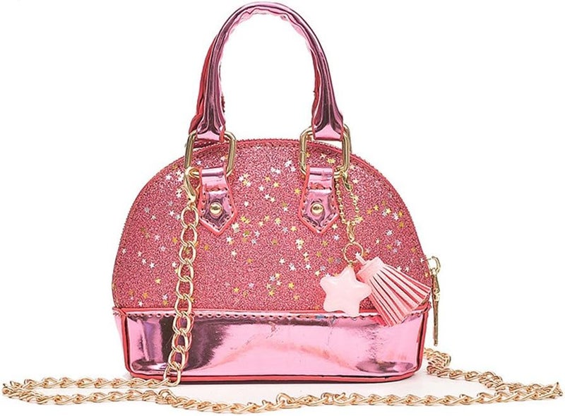 Dukars Little Girls' Sequins Handbags Princess Crossbody Bag Mini Satchel Gifts For Girls Toddler Kids - Image 1